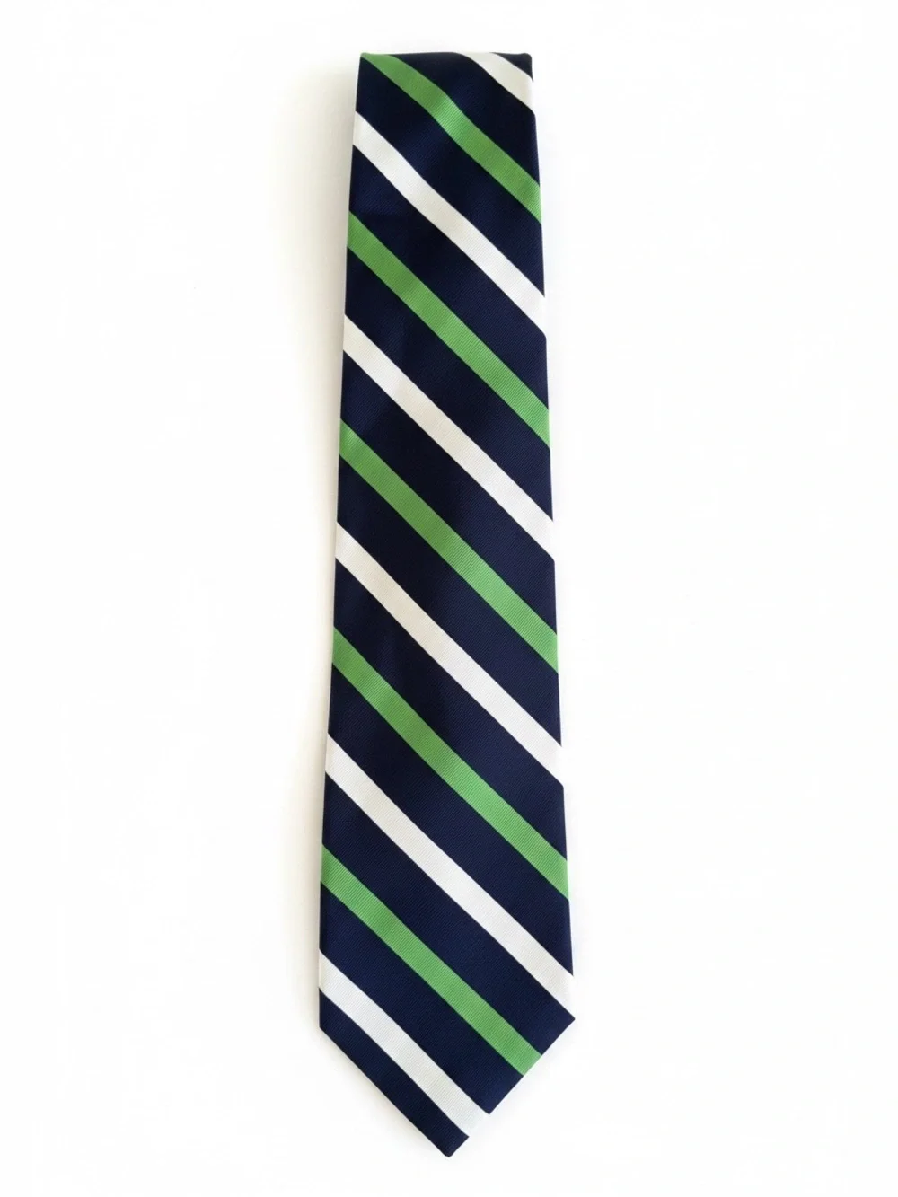 Brooks Brothers Makers Repp Stripe Vintage Silk Tie Navy Green White Classic
